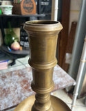 1970s Large Brass Detailed Candleholder