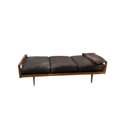 Wooden Mid-Century Modern Daybed With Original Cushions, Made in Germany