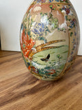 Asian Oversized Ceramic Hand Painted Egg- Condition Issues