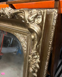 1970s Gold Oversized Ornate French Beveled Mirror