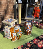 Pair of Ceramic Elephant Planters