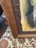 Large Print of Vintage Man in Wooden Frame