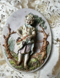 English Style Small Ceramic 3d Wall Hanging of a Boy