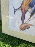 Sealed Original Drawing of a Mermaid in Paper Frame