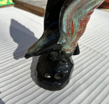Pair of Ceramic Painted Eagle Figurines