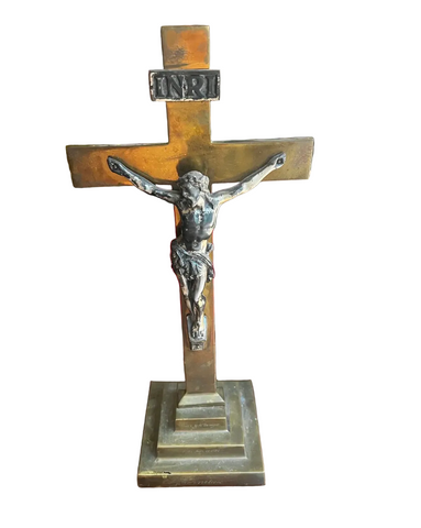 Large Heavy Brass Crucifix