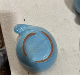 Trio of Small Blue Ceramic Bowls