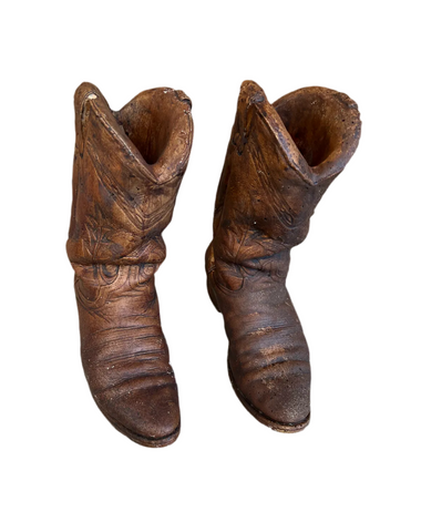 Stone Western Cowboy Boot Planters