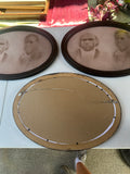 Trio of Round Frames With Vintage Style Prints