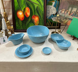 Instant Collection of Blue Ceramic Serving Bowls- Set of 6