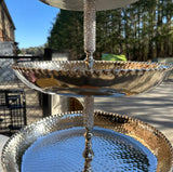 Large Silver Hand Hammered 5-Tier Caddy