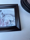 Pair of Small Black Frames With Vintage Farmer Print