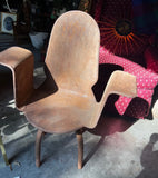 Vintage Geometric Abstract Metal Chair in the Style of Oswald H