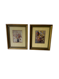 Pair of Floral Prints, Framed