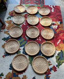 Set of 14 Wicker Plate Holders