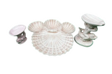 1970s Pink Shell Design Dish Collection