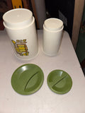 Pair of Nesting Containers With Floral Accents