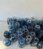 (Rentable Only) Collection of Blue Glass Miniature Vases for Party, Wedding, Photo Shoots- Set of 66