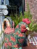 1980s Hand Sewn Fabric Rooster