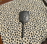 Small Silver Hand-Held Mirror With Monogrammed "K"
