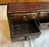 Vintage Wooden Miniature Asian Style Jewelry Box