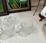 1970s Collection of Small Glass Cups With Sun Designs- Set of 10