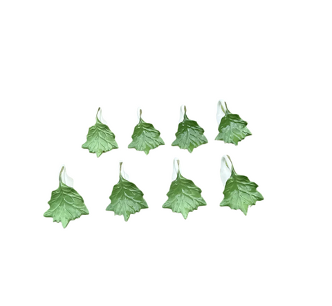 Ceramic Leaf Napkin Rings- Set of 8