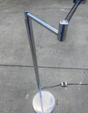 1970s Mid-Century Chrome Floor Swing Lamp