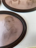 Trio of Round Frames With Vintage Style Prints