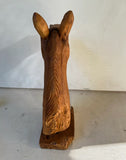 Wooden Carved Donkey Sculpture