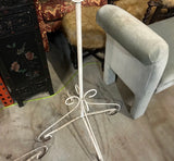 Tall Vintage White Metal Standing Candelabra