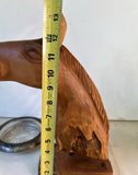 Wooden Carved Donkey Sculpture