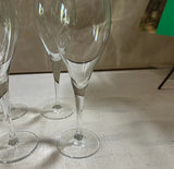 Collection of Simple Stemmed Champagne Glasses- Set of 7