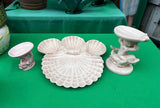 1970s Pink Shell Design Dish Collection
