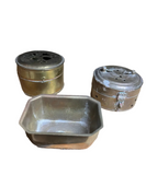 Collection of Small Brass Boxes and Bowl- Set of 3