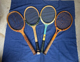 Collection of Vintage Miscellaneous Wooden Tennis Rackets With Condition Issues