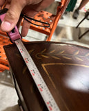 Demilune Wooden Table With Painted Flower Accents