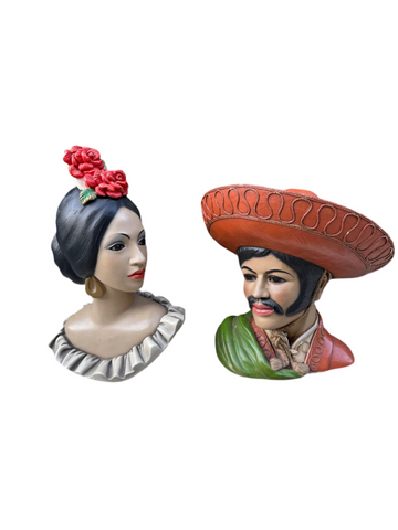 Española Man and Woman Ceramic Collection Signed Brower 1966