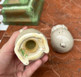 Pair of Ceramic Pigs With Corn Salt and Pepper Shakers