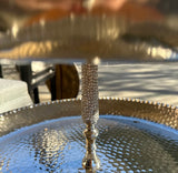 Large Silver Hand Hammered 5-Tier Caddy