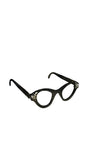 Ophthalmologist Funky Movie Prop, Handmade, Wooden Ebonized Jumbo Glasses Sculpture
