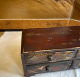 Vintage Wooden Miniature Asian Style Jewelry Box