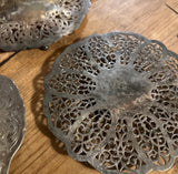 Instant Collection of Silver Lace Round Trivets- Set of 3