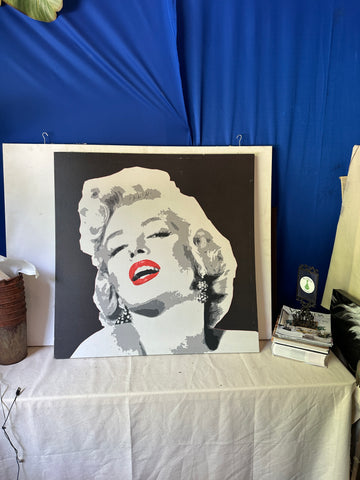 Large Marilyn Monroe Black and White Print