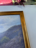 Vintage Landscape Painting in Gold Frame