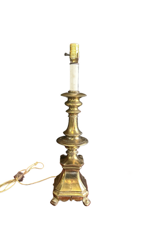Vintage Large Heavy Brass Table Lamp