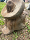 Mexican Siesta Hat Stone Sculpture