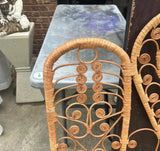 Wicker Twin Headboard With Heart Details