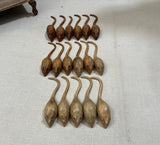 Large Collection of Wooden Hand Carved Mice Figurines- Set of 17