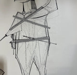 Pair of Brazilian Style Prints of Abstract Figure, Signed